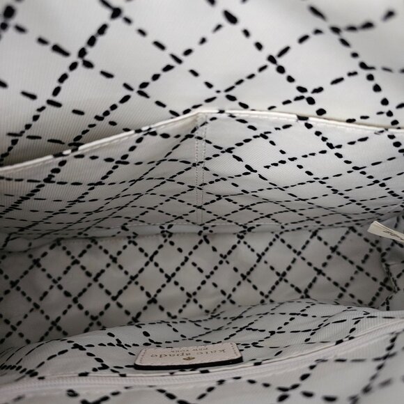 Kate Spade Newbury Lane Felix Saffiano Leather Taupe Cream Shoulder Handbag COA - Picture 6 of 16